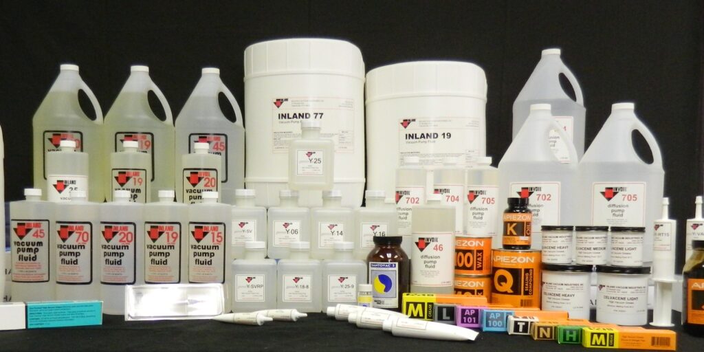 photo of vacuum pump oil and fluid products available from Mass-Vac